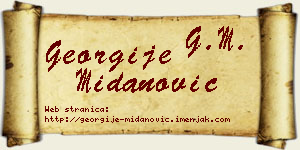 Georgije Midanović vizit kartica